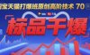 淘寶天貓打爆班原創高階技術第70期：標品干爆