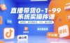 直播帶貨0~1~99系統實操課，自然流、微付費?起號、千川、隨心推等，直播帶貨全鏈路完整邏輯