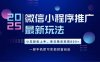 25年下半年微信小程序推廣最新玩法，輕松日入800+