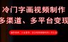 冷門字畫視頻制作，多渠道、多平臺(tái)變現(xiàn)，一天幾張