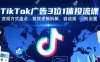 TikTok廣告3位1體投流課，變現方式盤點，投放邏輯拆解，自動規則設置
