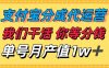 十月最強(qiáng)撿錢項(xiàng)目，支付寶分成代運(yùn)營，我們干活，你等著分錢！單號月產(chǎn)…