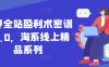 無界全站盈利術密訓22.0，淘系線上精品系列
