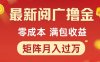 最新閱廣擼金項目，零成本滿包收益，可矩陣操作，月入過1W【揭秘】