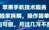 蘋果手機技術服務，獨家拆解，操作簡單，小白可做，月過1W不是夢