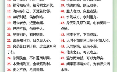 小升初語文暑假銜接之古詩詞及經(jīng)典句子-小升初語文