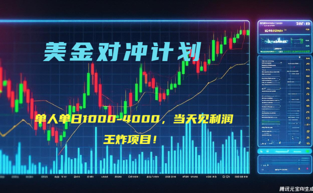 2025年最暴力項(xiàng)目“美金先登計(jì)劃”最新最強(qiáng)對(duì)沖戰(zhàn)法，每日實(shí)際收益1K-4K