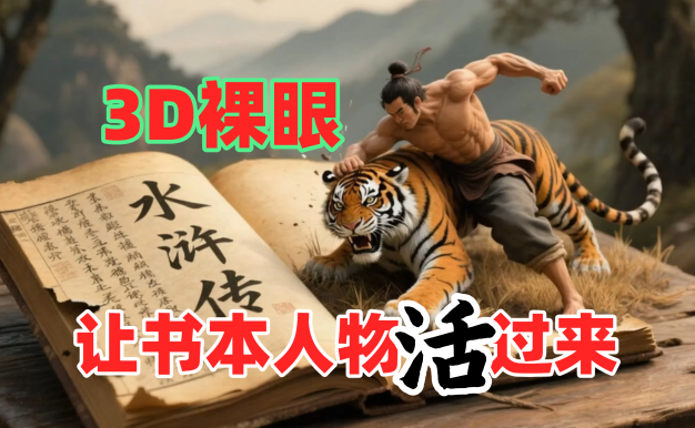 書本人物裸眼3D視頻,一條視頻收益過千,保姆級教程