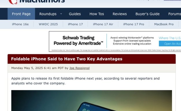 消息稱蘋果折疊iPhone計劃明年亮相 屏幕和鉸鏈或為優勢